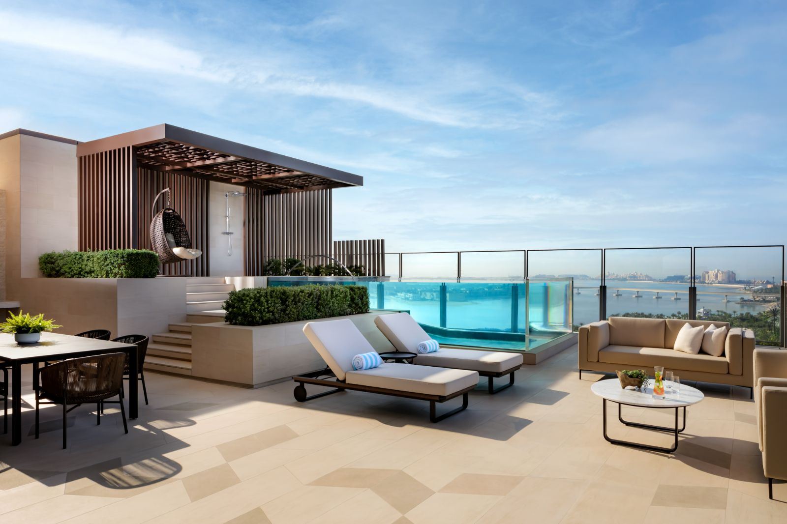Sky Pool Villa terrace at Atlantis The Royal on the Palm Jumeirah in Dubai