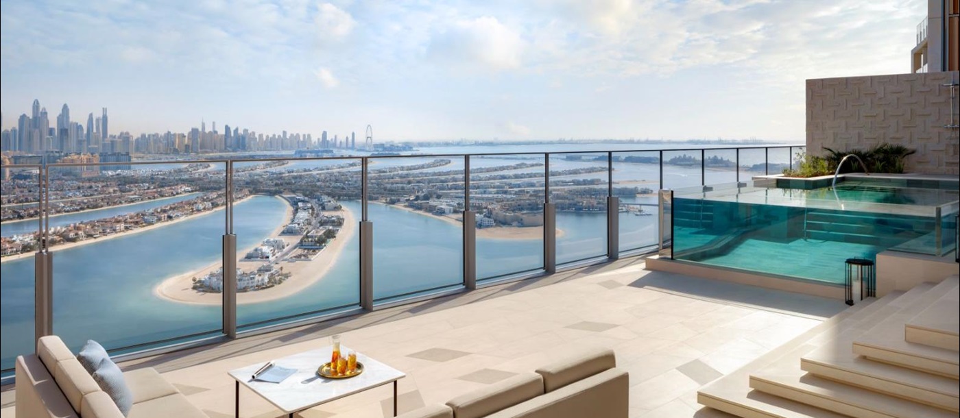 Skyscape suite terrace at Atlantis The Royal on the Palm Jumeirah in Dubai
