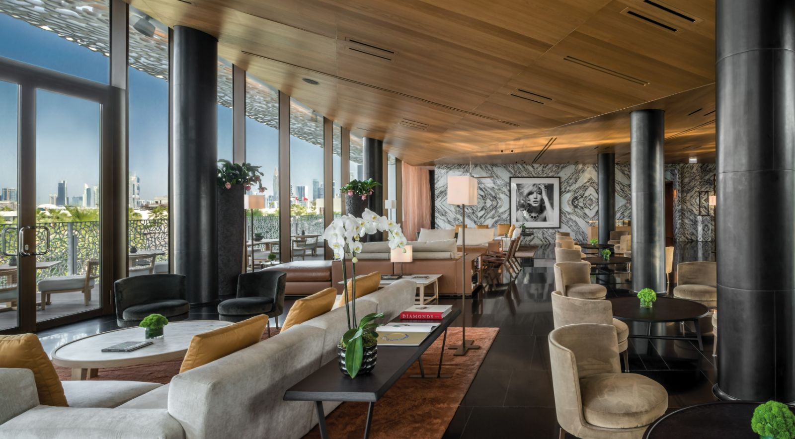 Lobby room at Bulgari Resort Dubai on Jumeirah Bay island