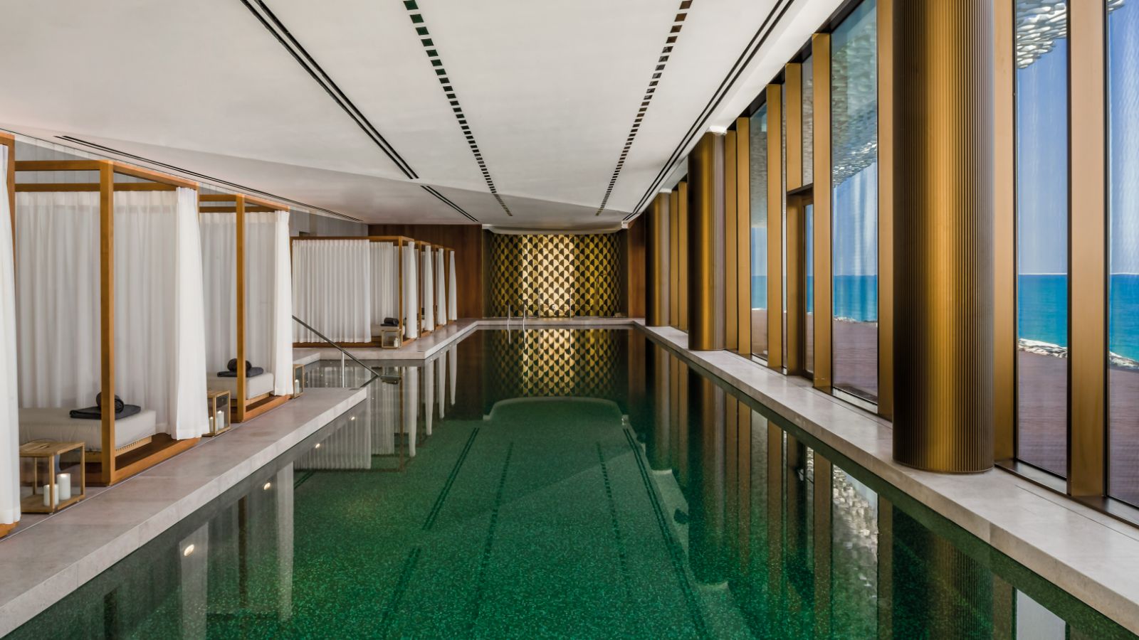 Spa pool at Bulgari Resort Dubai on Jumeirah Bay island