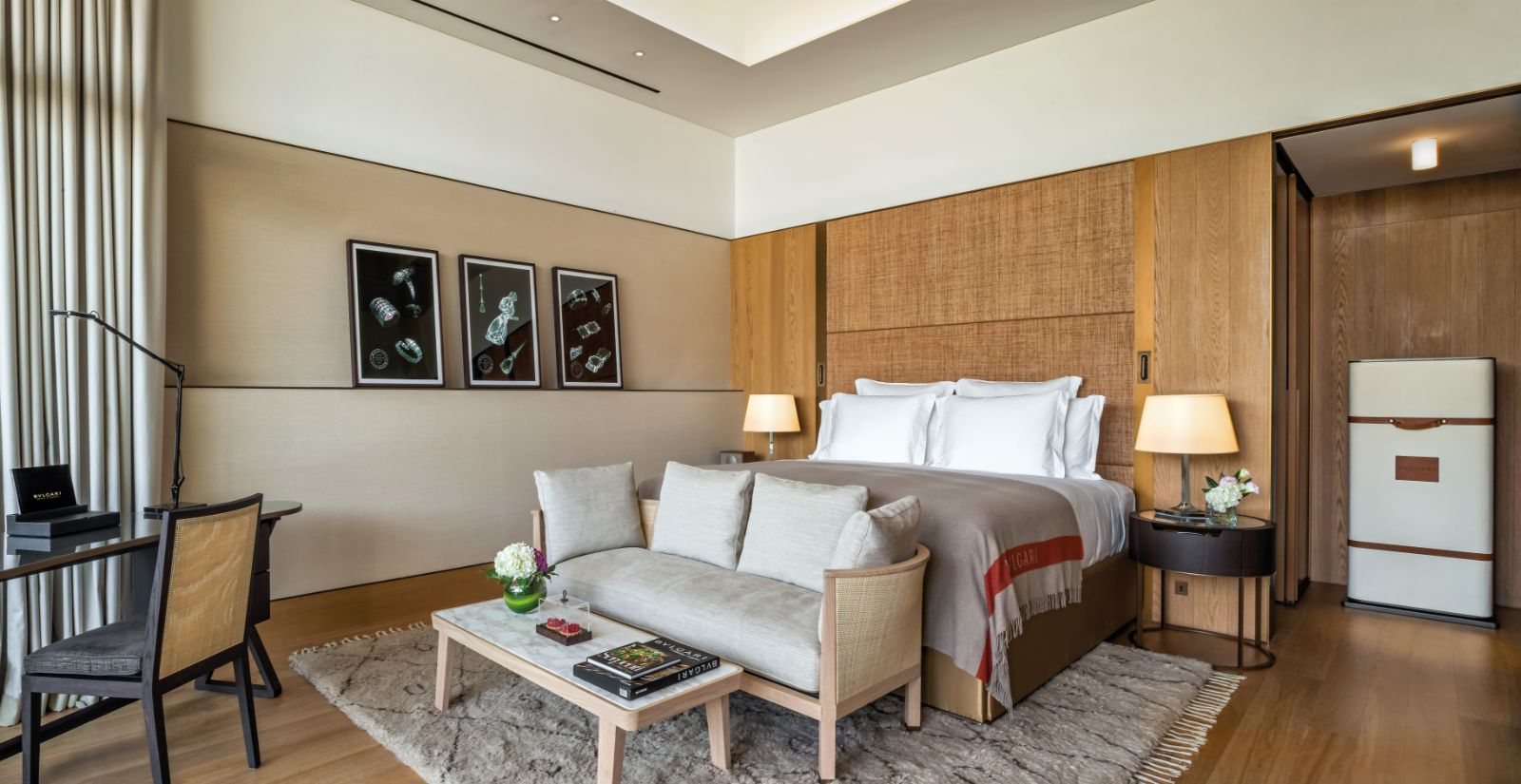 Superior guest suite room at Bulgari Resort Dubai on Jumeirah Bay island