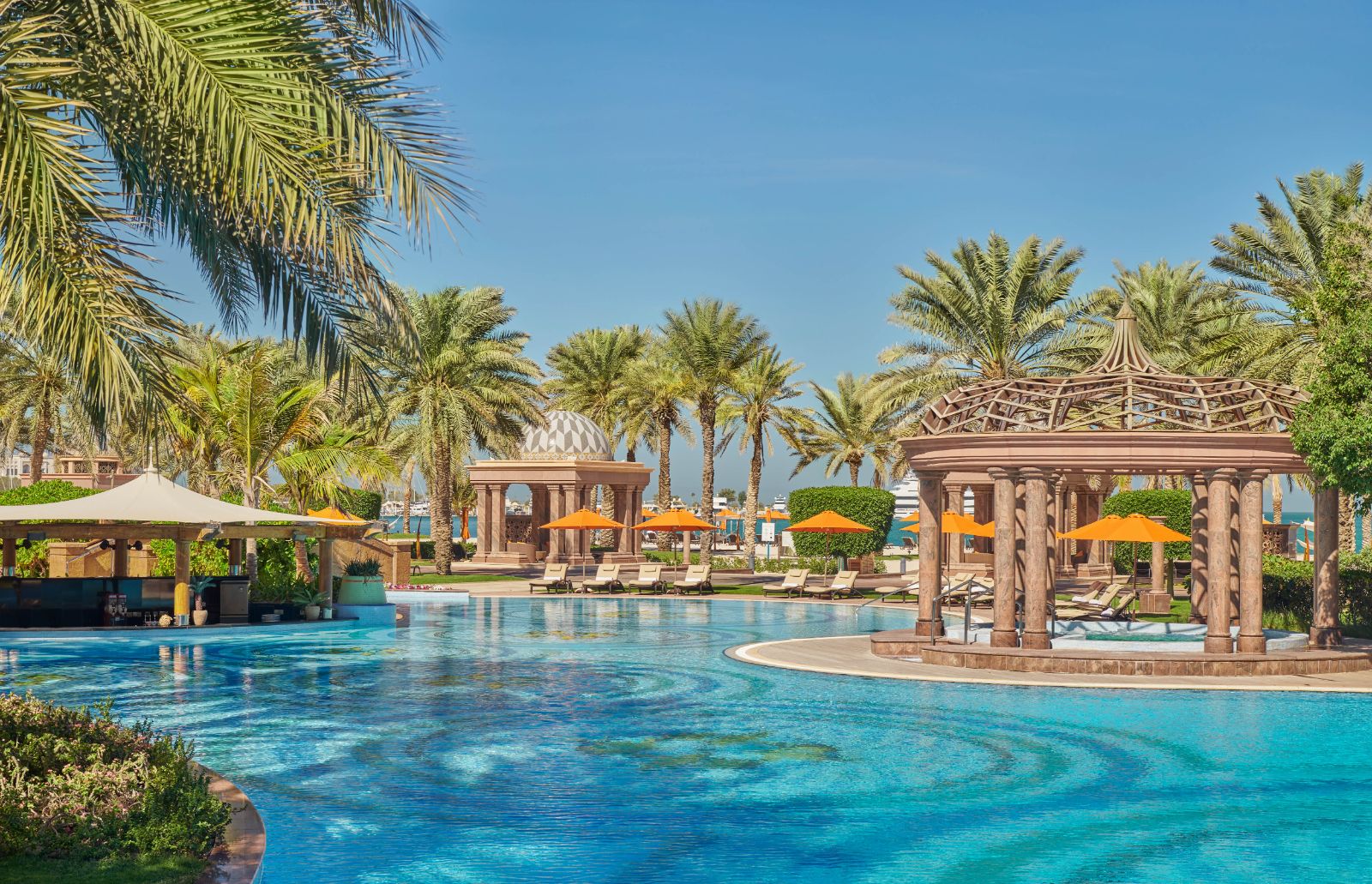 Cascade swimming pool at Emirates Palace Mandarin Oriental in Abu Dhabi