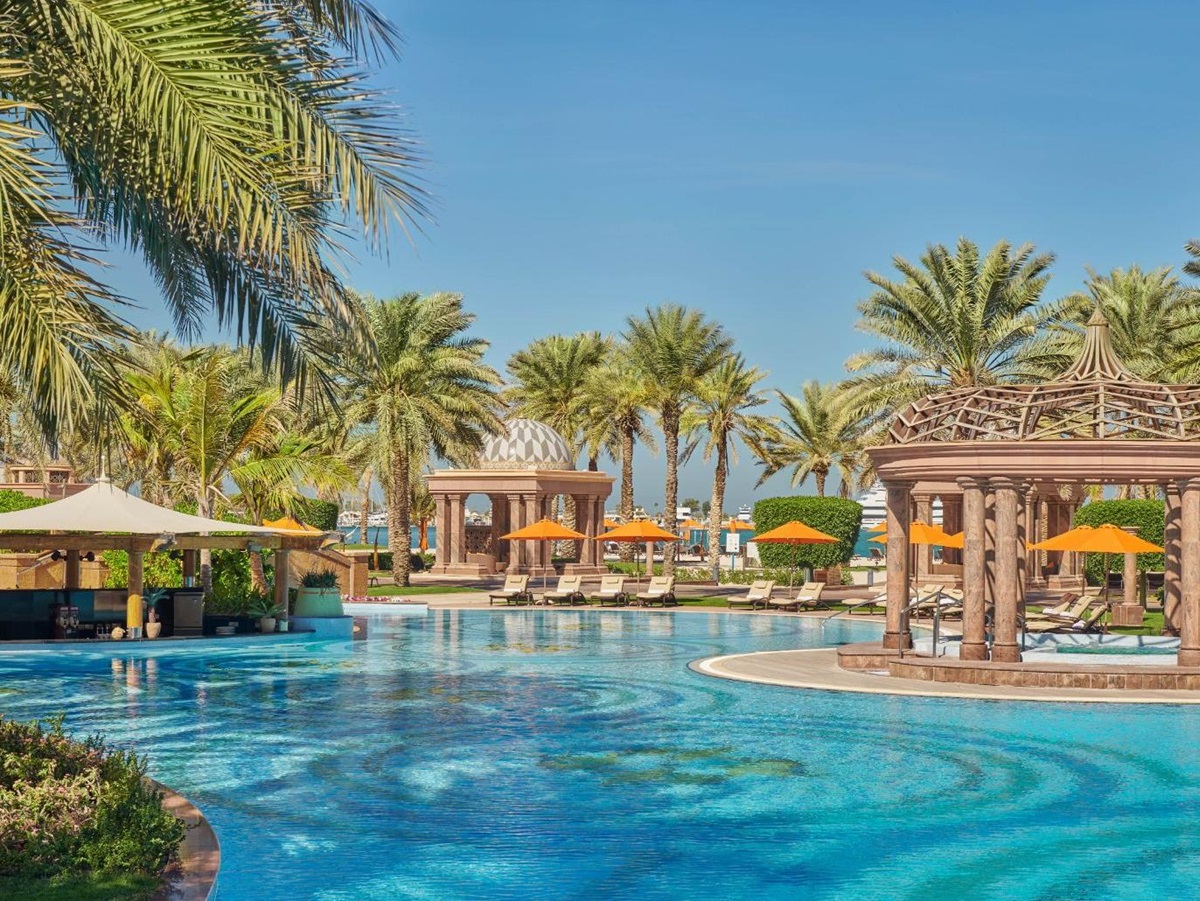 Cascade swimming pool at Emirates Palace Mandarin Oriental in Abu Dhabi