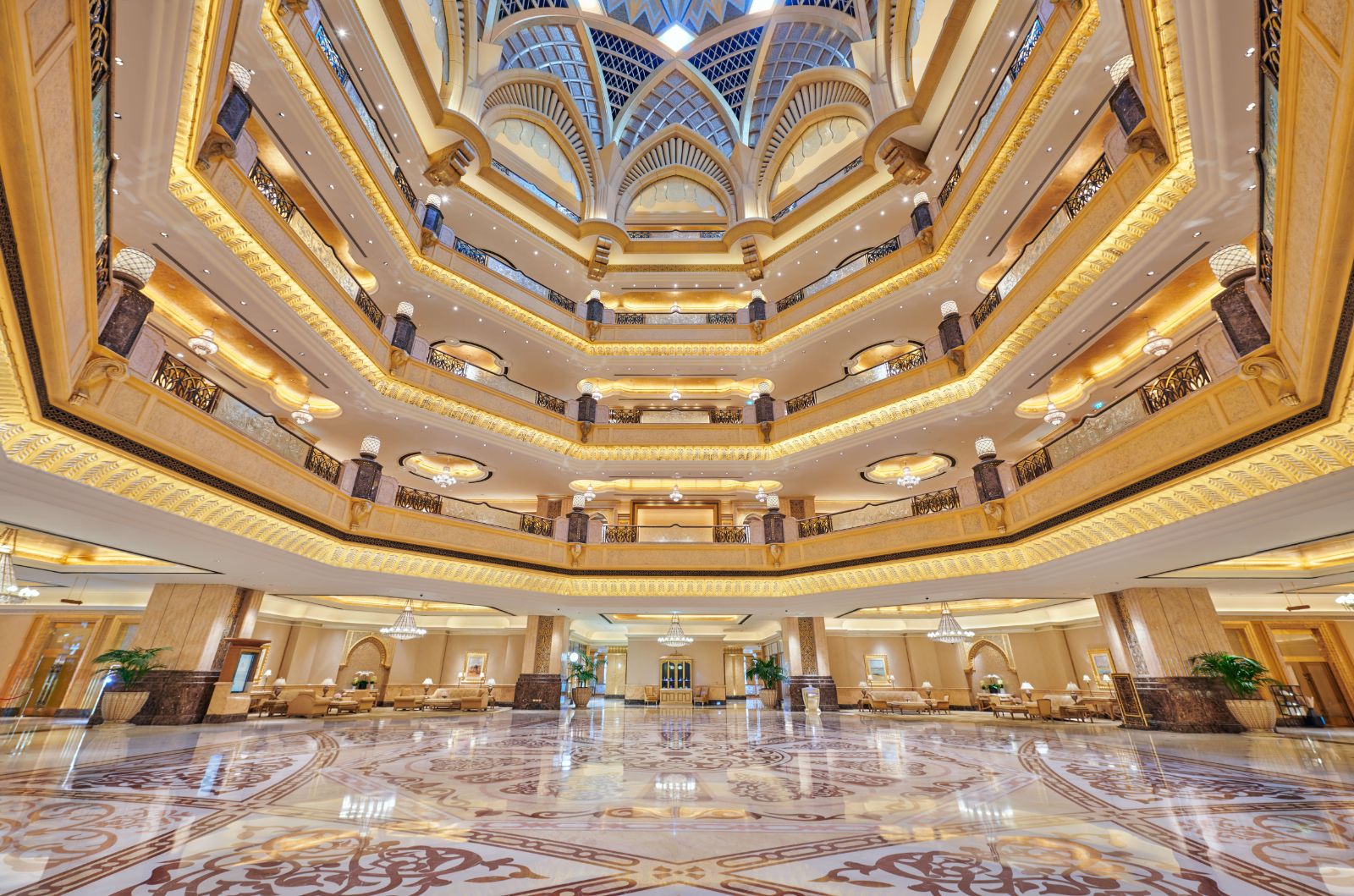 Dome roof at Emirates Palace Mandarin Oriental in Abu Dhabi