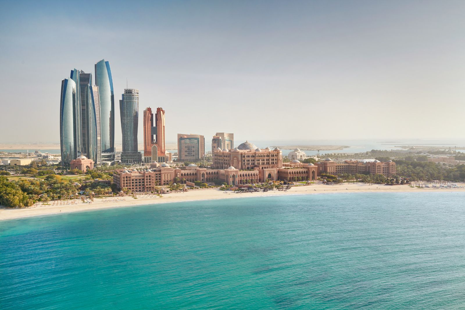 Abu Dhabi skyline featuring Emirates Palace Mandarin Oriental