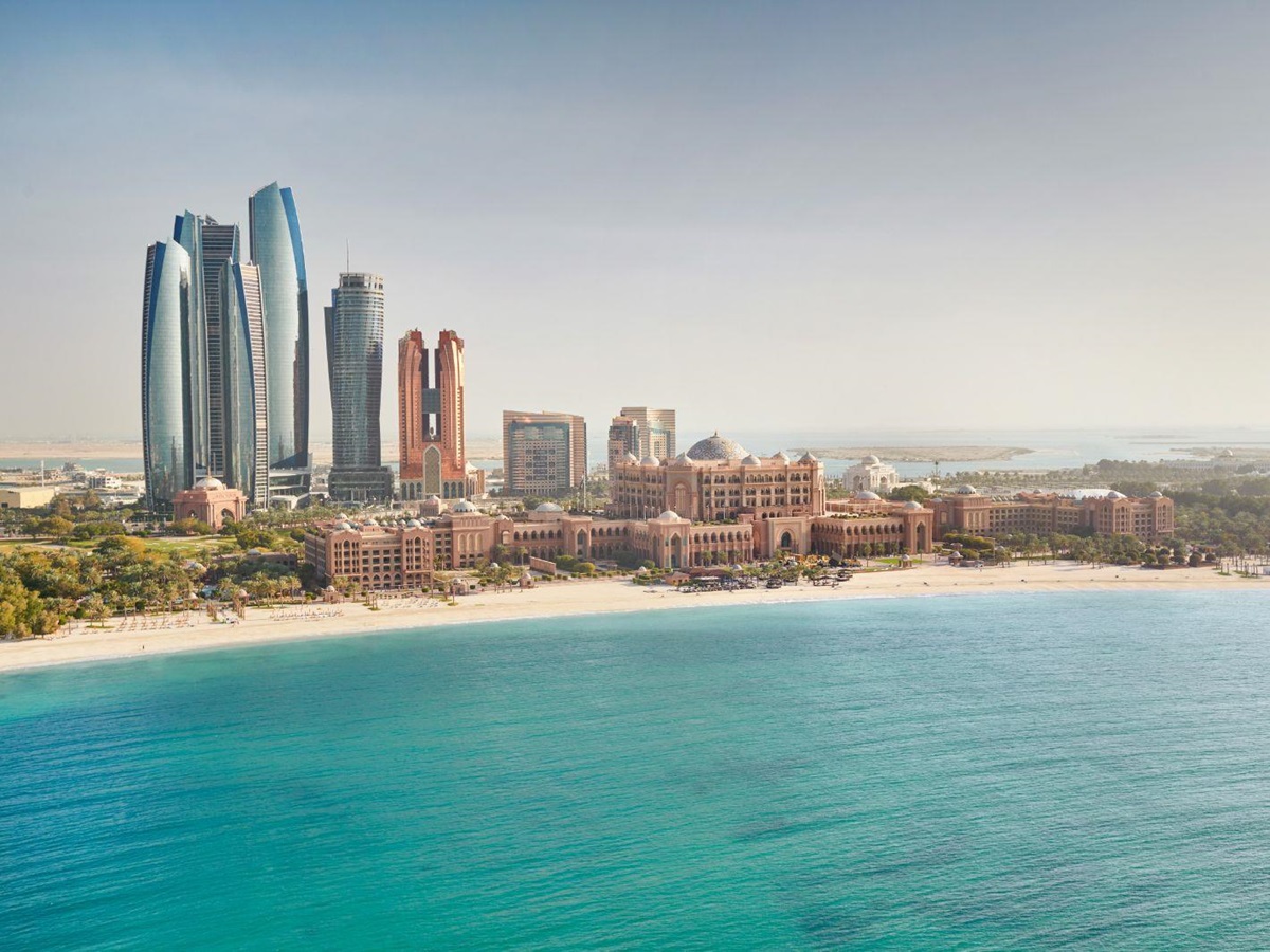 Abu Dhabi skyline featuring Emirates Palace Mandarin Oriental