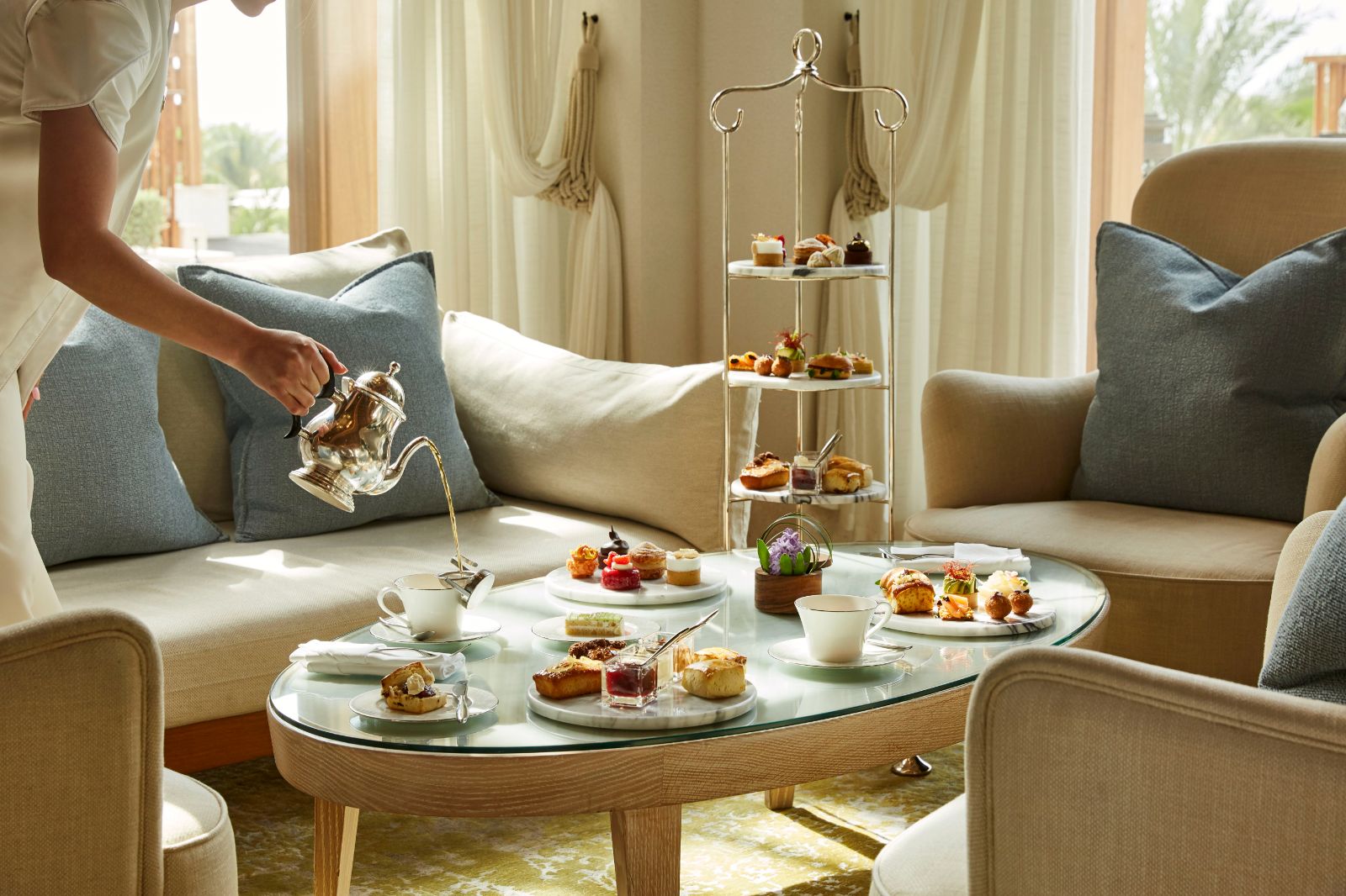Afternoon tea served at Jumeirah Al Naseem in Dubai