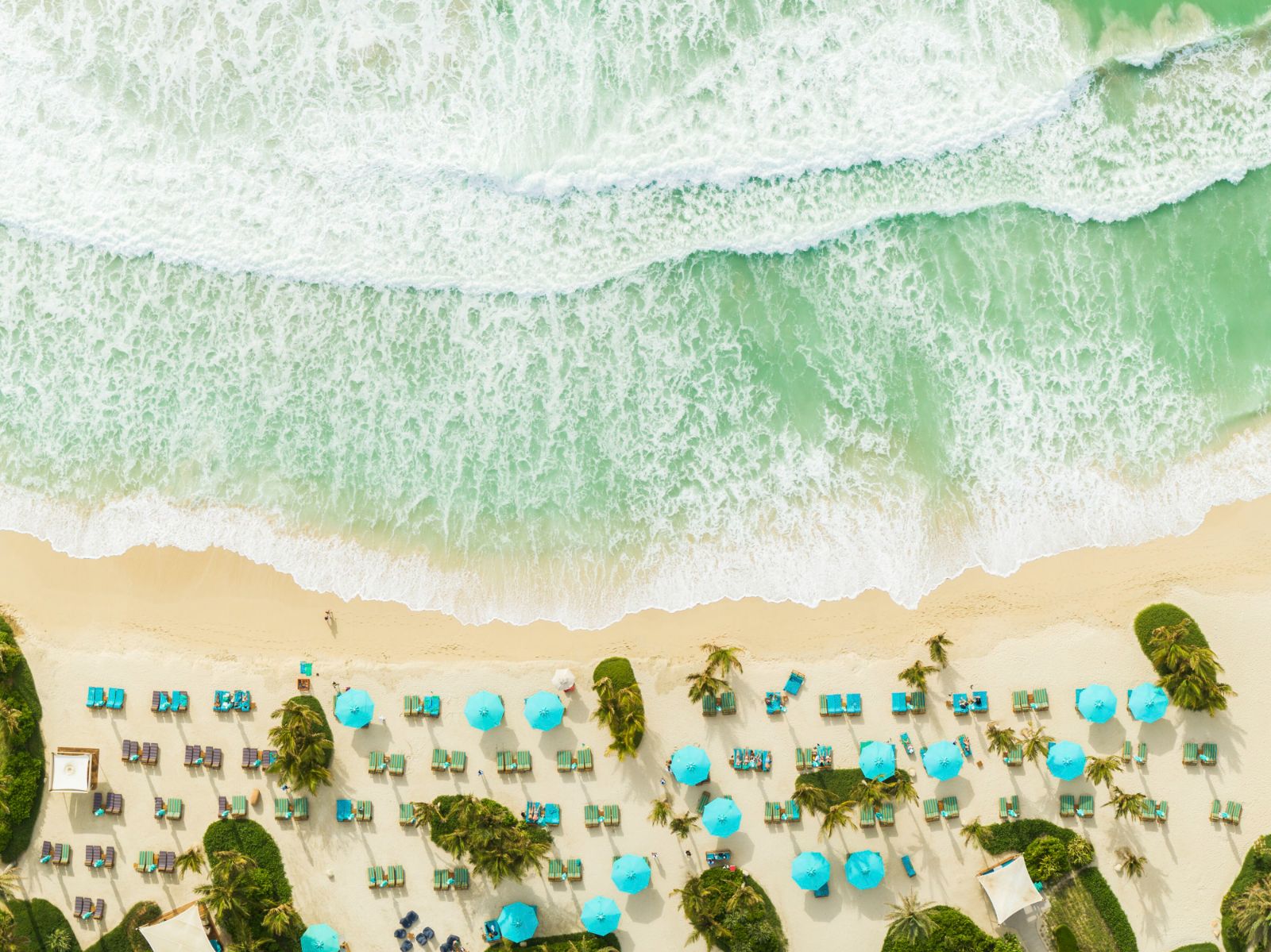 Aerial view of the beachfront at Jumeirah Al Naseem in Dubai