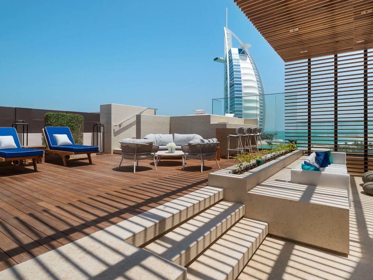 Royal penthouse suite terrace at Jumeirah Al Naseem in Dubai