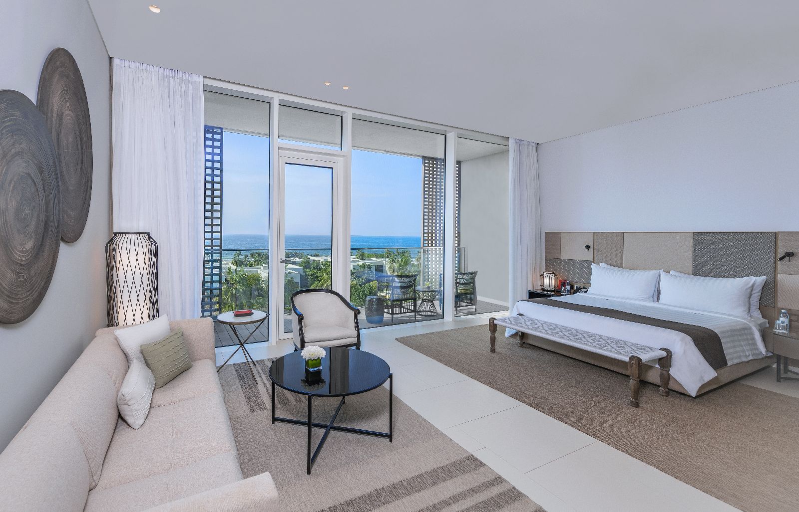 Premier Room with private terraces at luxury beach resort The Oberoi Al Zorah in the United Arab Emirates