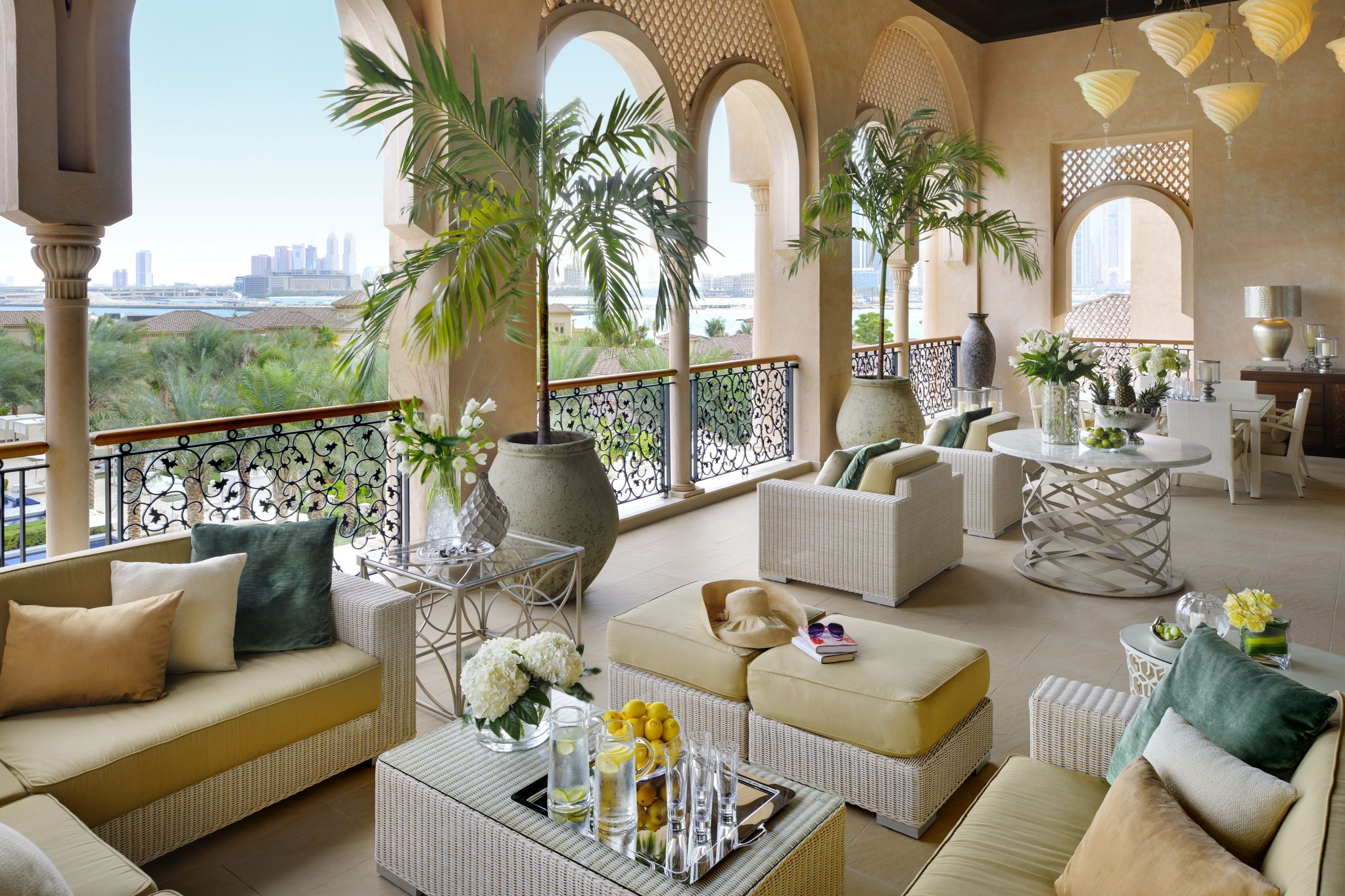 The terrace at the One Only The Palm in Dubai