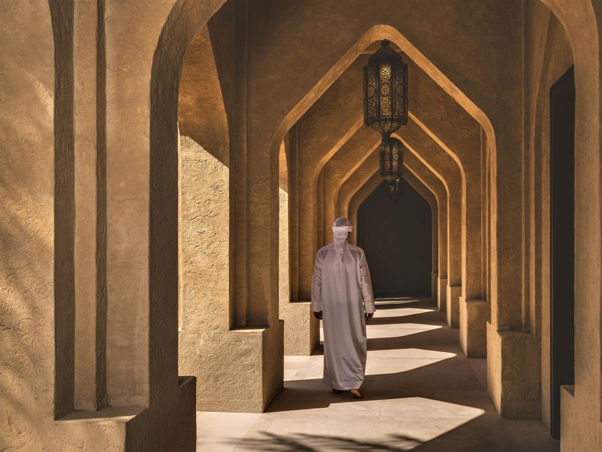 Traditonal Arabian architecture at the Anantara Qasr al Sarab in Abu Dhabi