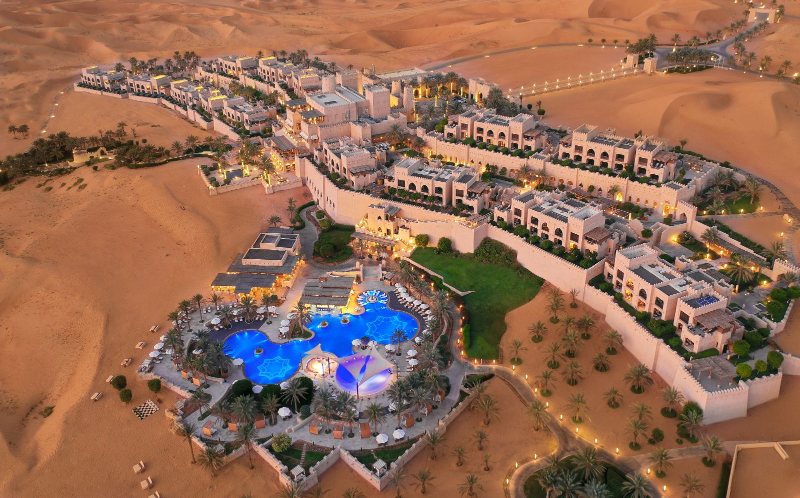 Aerial view of the Qasr al Sarab by Anantara in Abu Dhabi