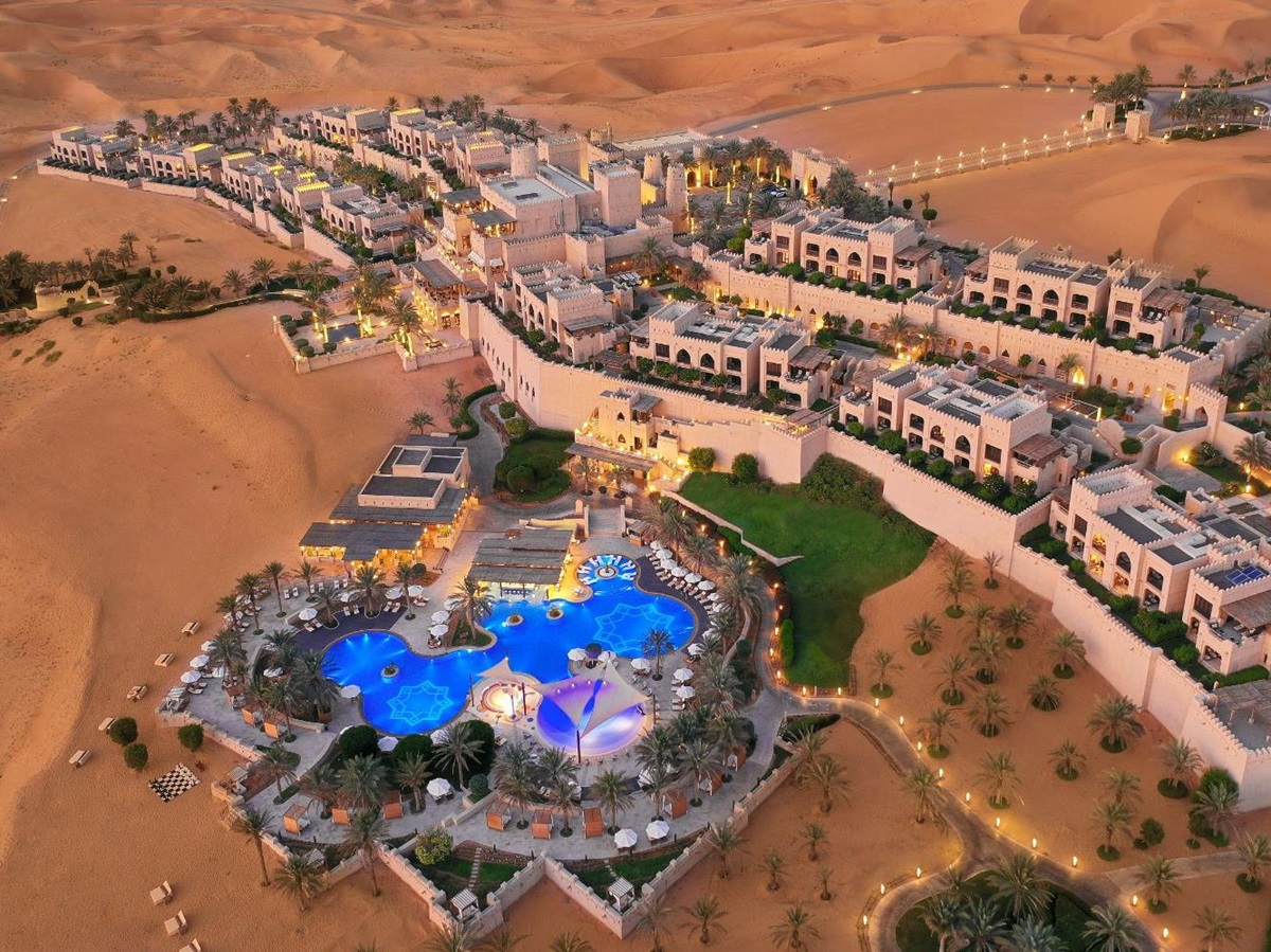 Aerial view of the Qasr al Sarab by Anantara in Abu Dhabi