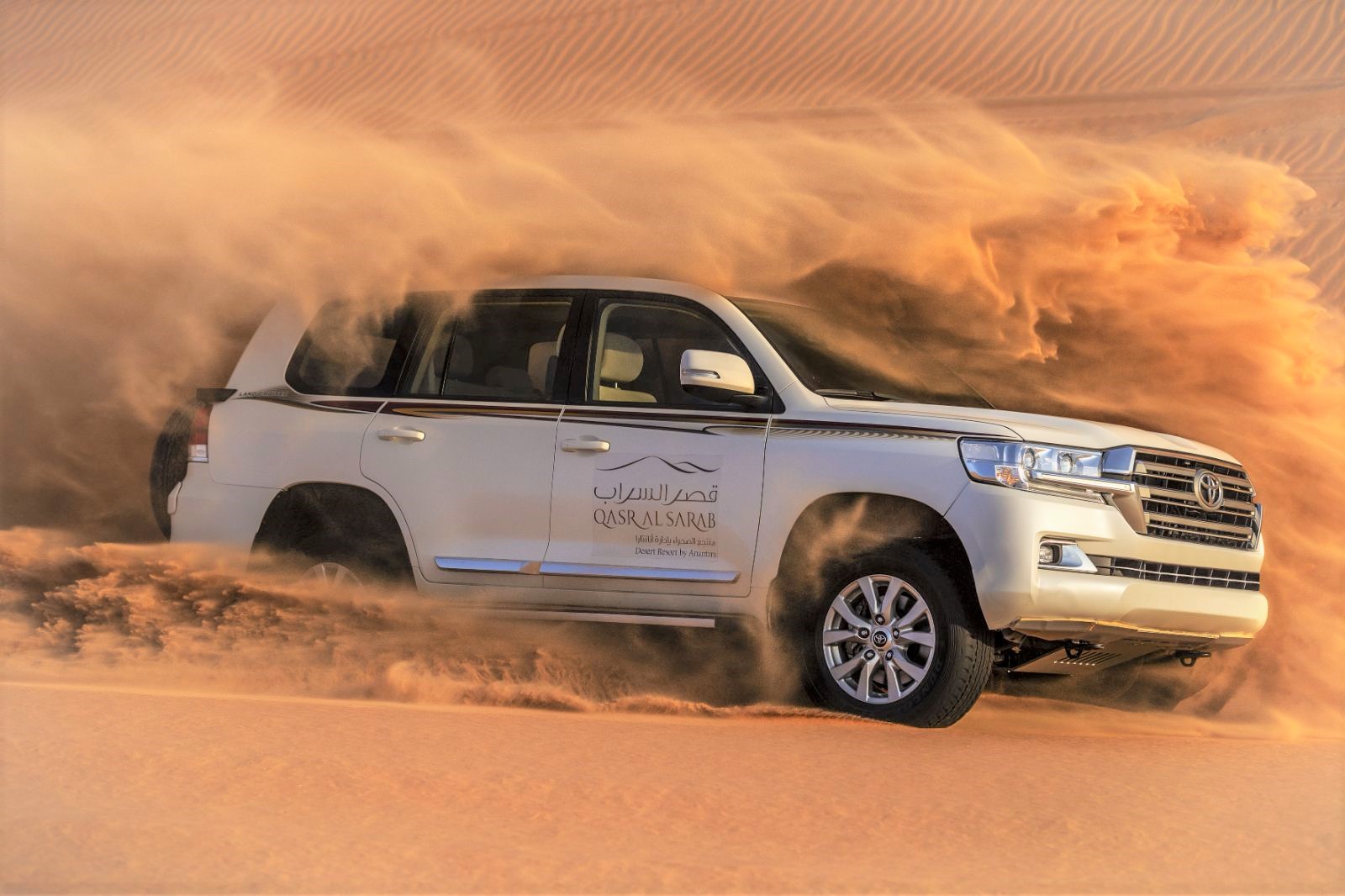 Dune bashing in the Liwa desert from Qasr Al Sarab Desert Resort by Anantara in the United Arab Emirates