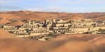 Aerial view of the Qasr Al Sarab Desert Resort in the United Arab Emirates