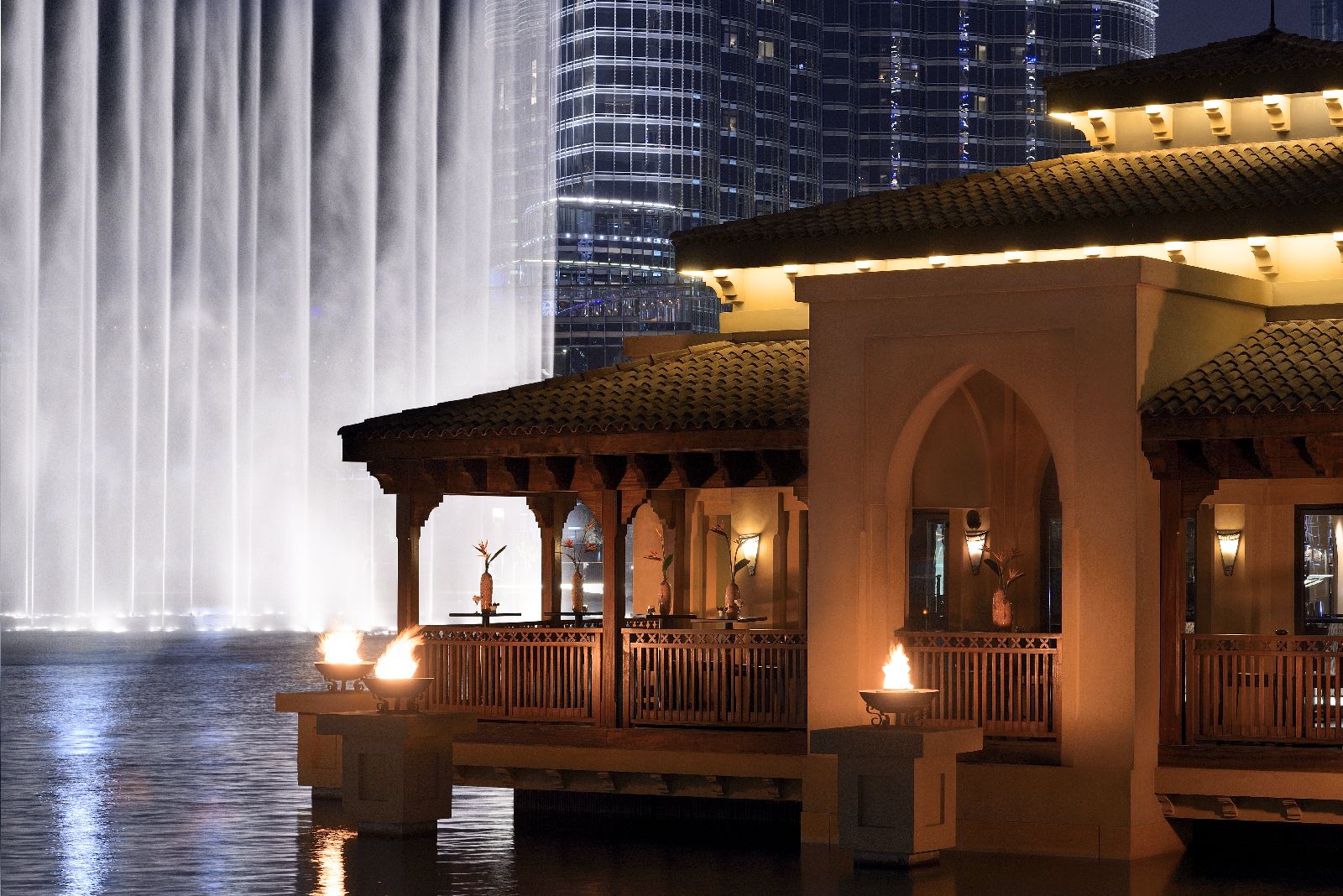 Dining with views of the Dubai Fountains at The Palace Downtown