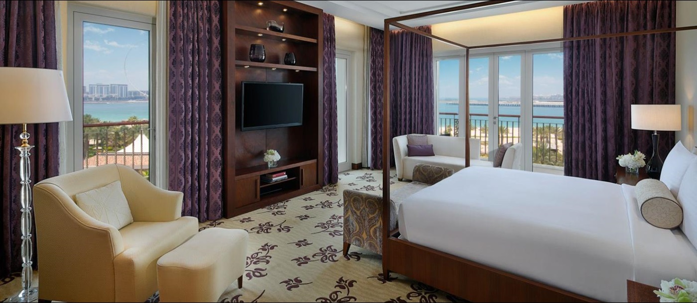 Deluxe purple suite at The Ritz Carlton Dubai