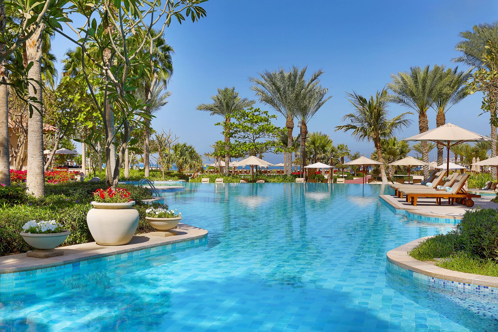 Main pool at The Ritz Carlton Dubai