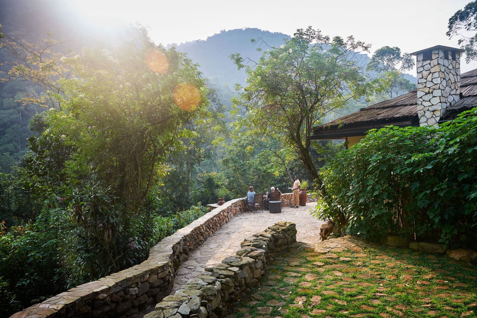 A view from the patio at Bwindi Lodge in Uganda.