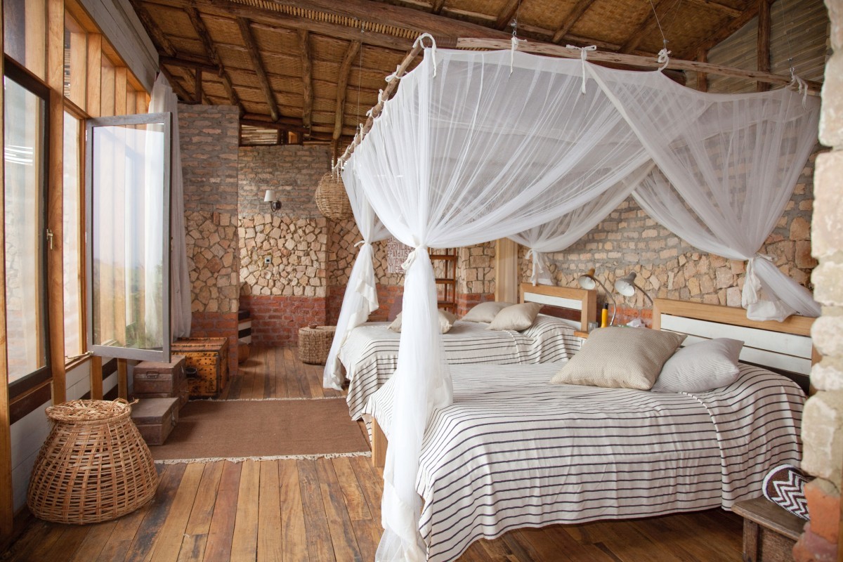 A bedroom  at Kyambura Gorge Lodge in Uganda