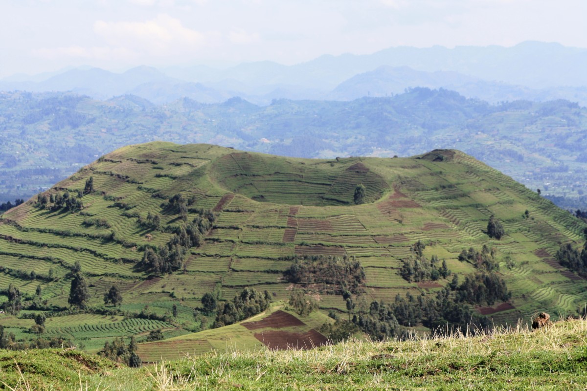The view at at Mount Gahinga Lodge in Uganda