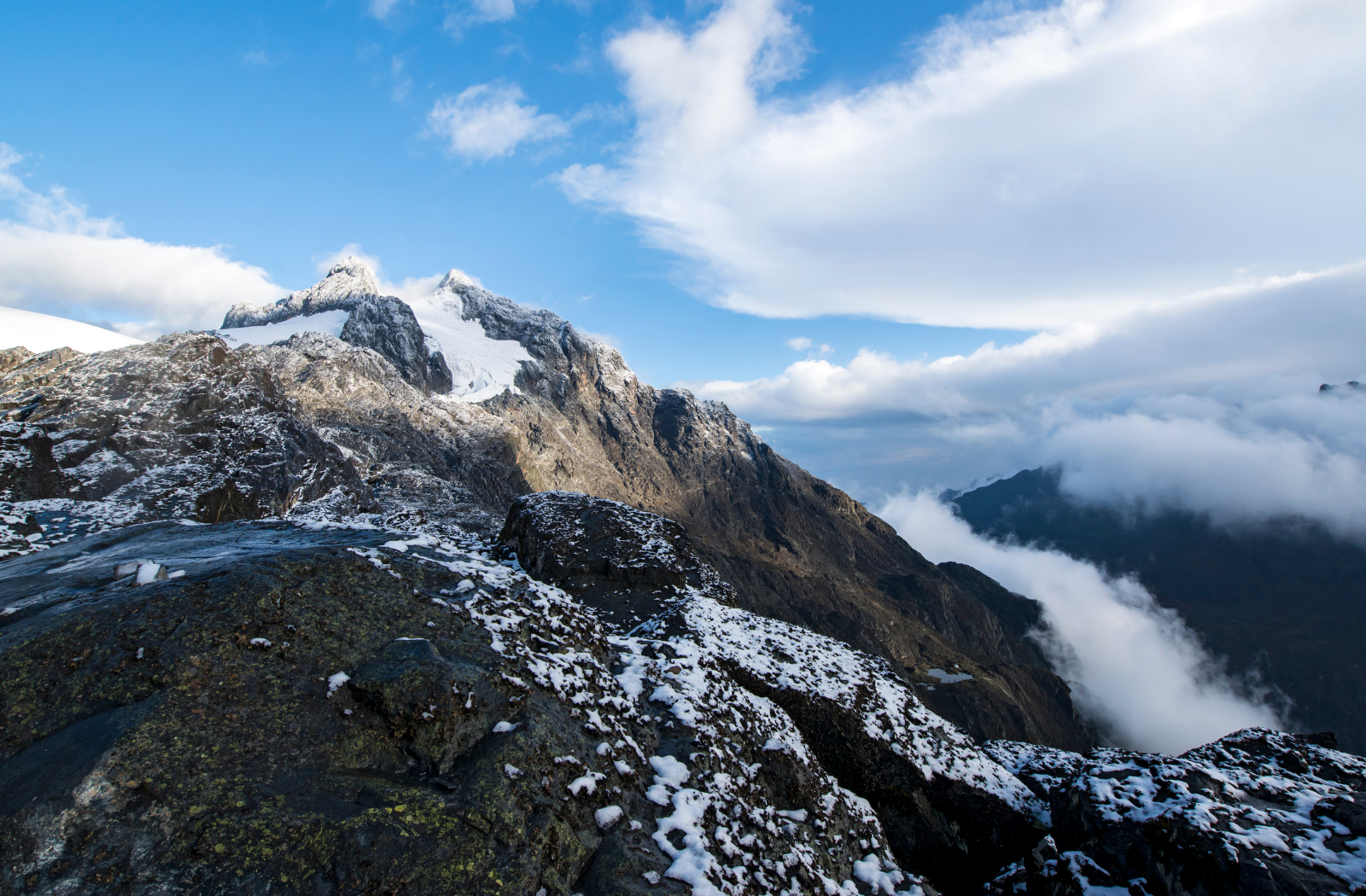 The snow capped peaks of Rwenzori Mountains, Uganda