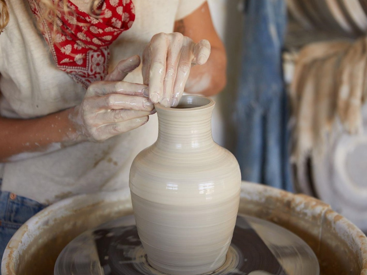 Pottery class at Bishop's Lodge New Mexico USA