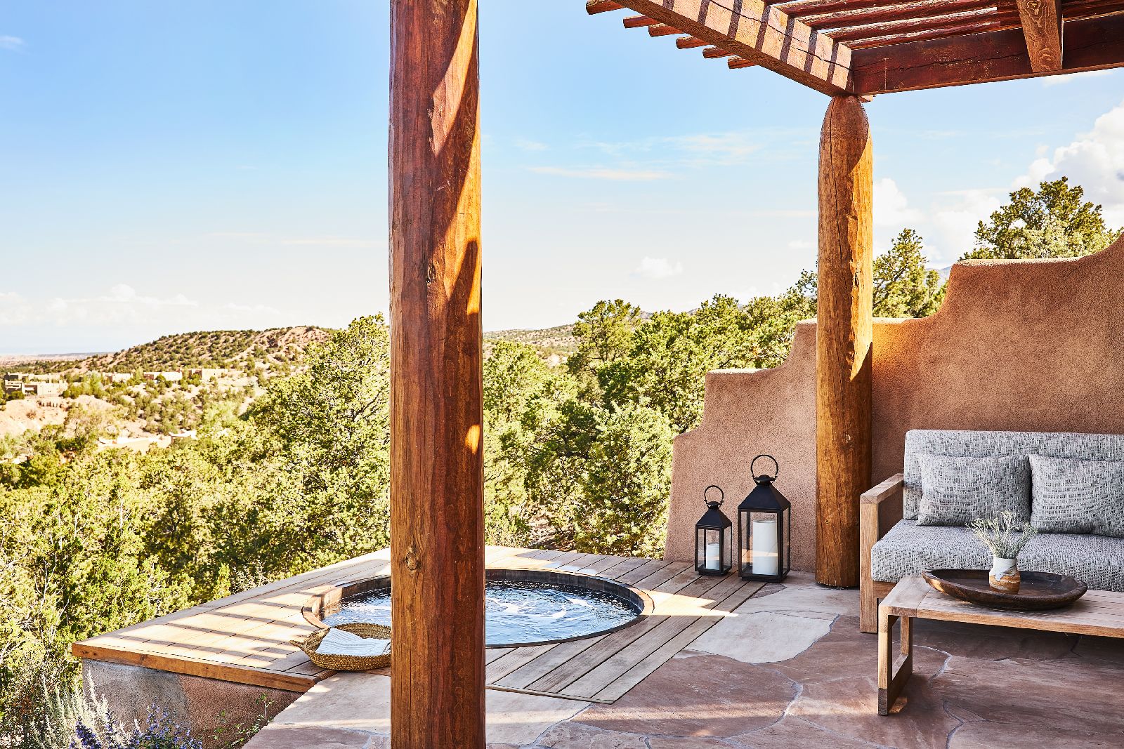 Jacuzzi of a Kiva Suite at Bishop's Lodge New Mexico USA