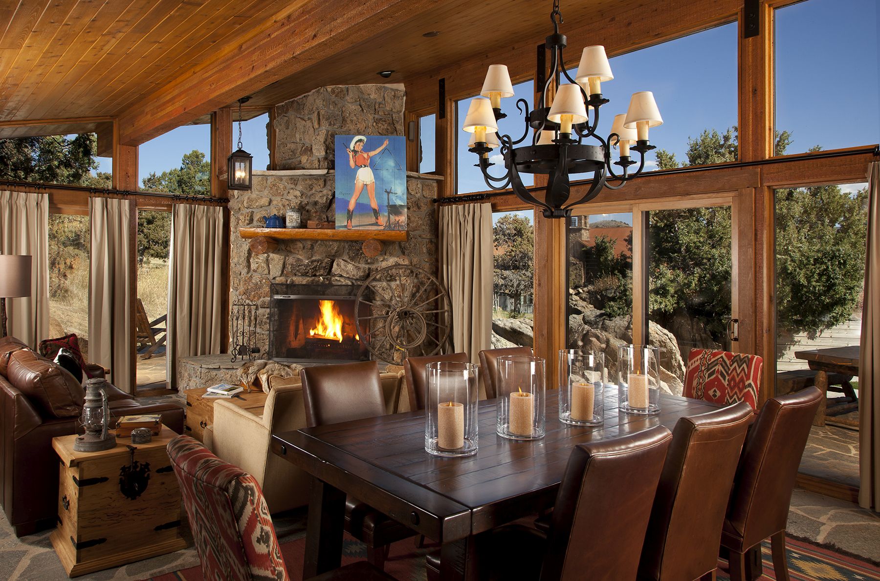 Dining in Brush Creek Ranch, USA