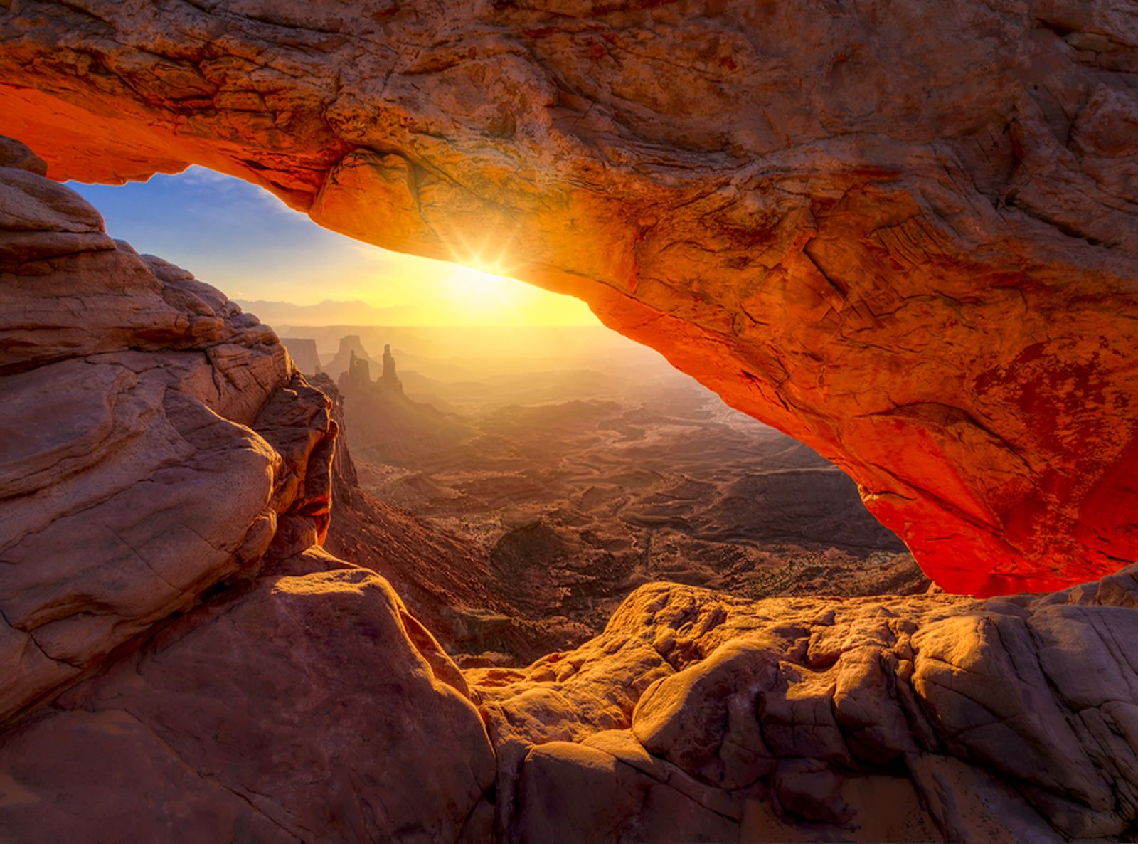 Sunrise in the Canyonlands National Park in Utah USA