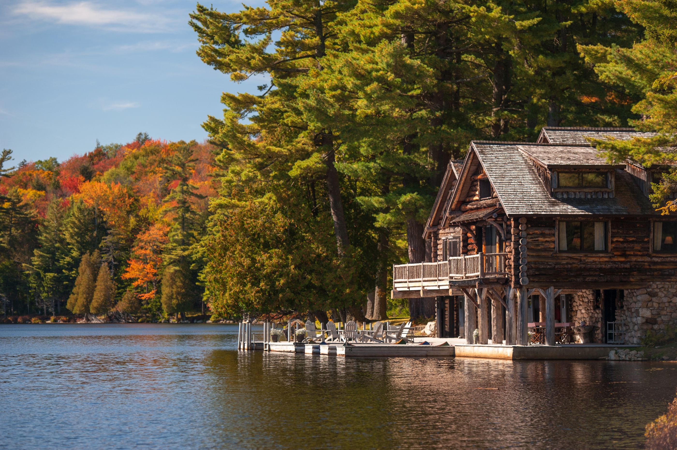 The boat house of Lake Kora, USA