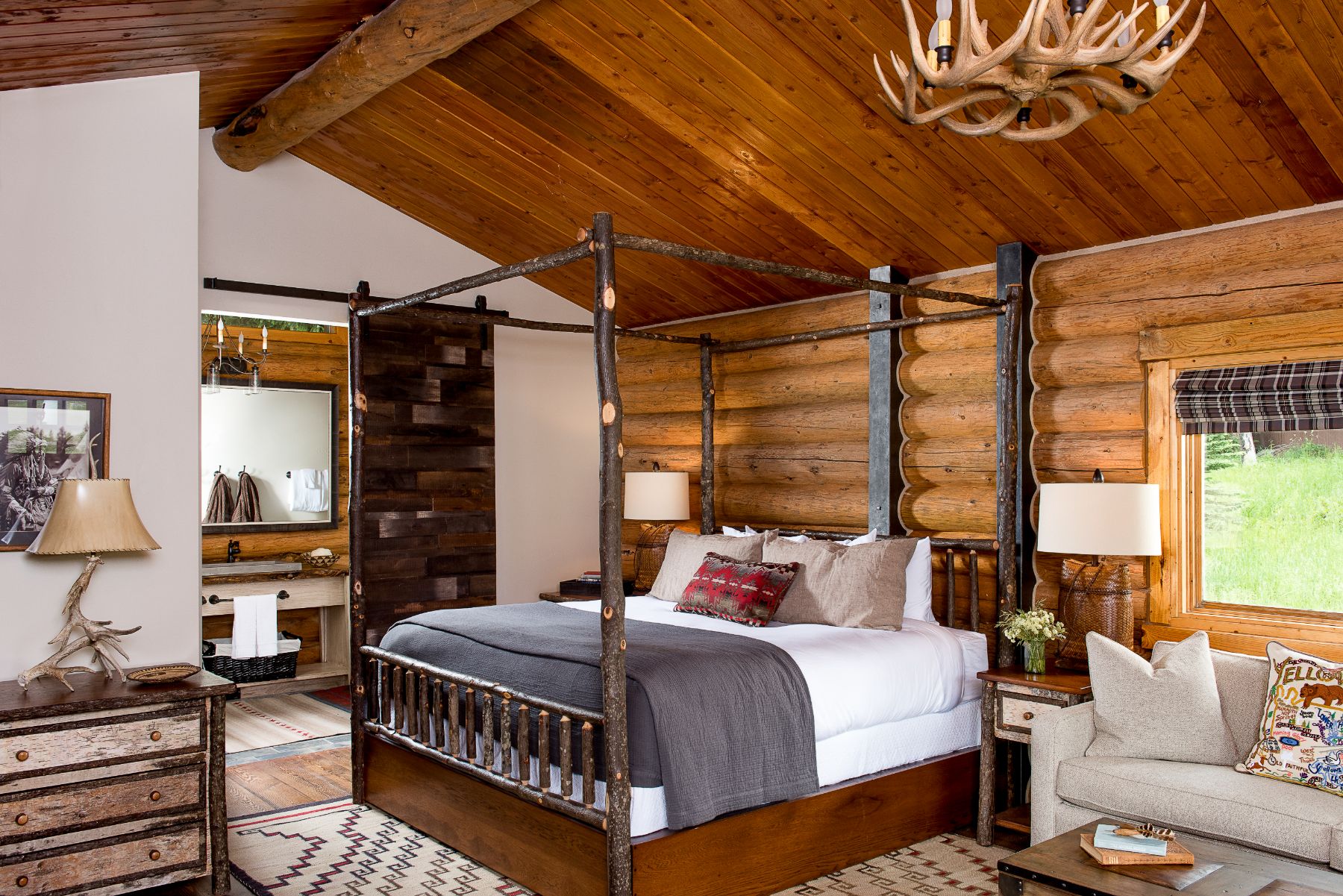 Double guest cabin at Lone Mountain Ranch in Montana