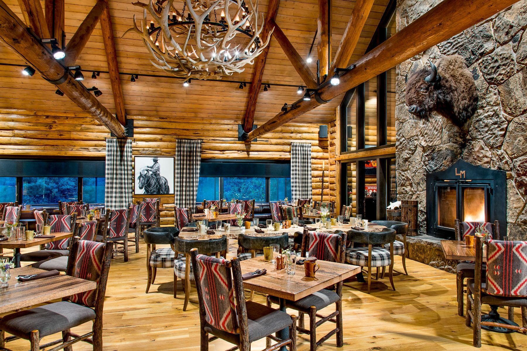Horn & Cantle restaurant at Lone Mountain Ranch in Montana
