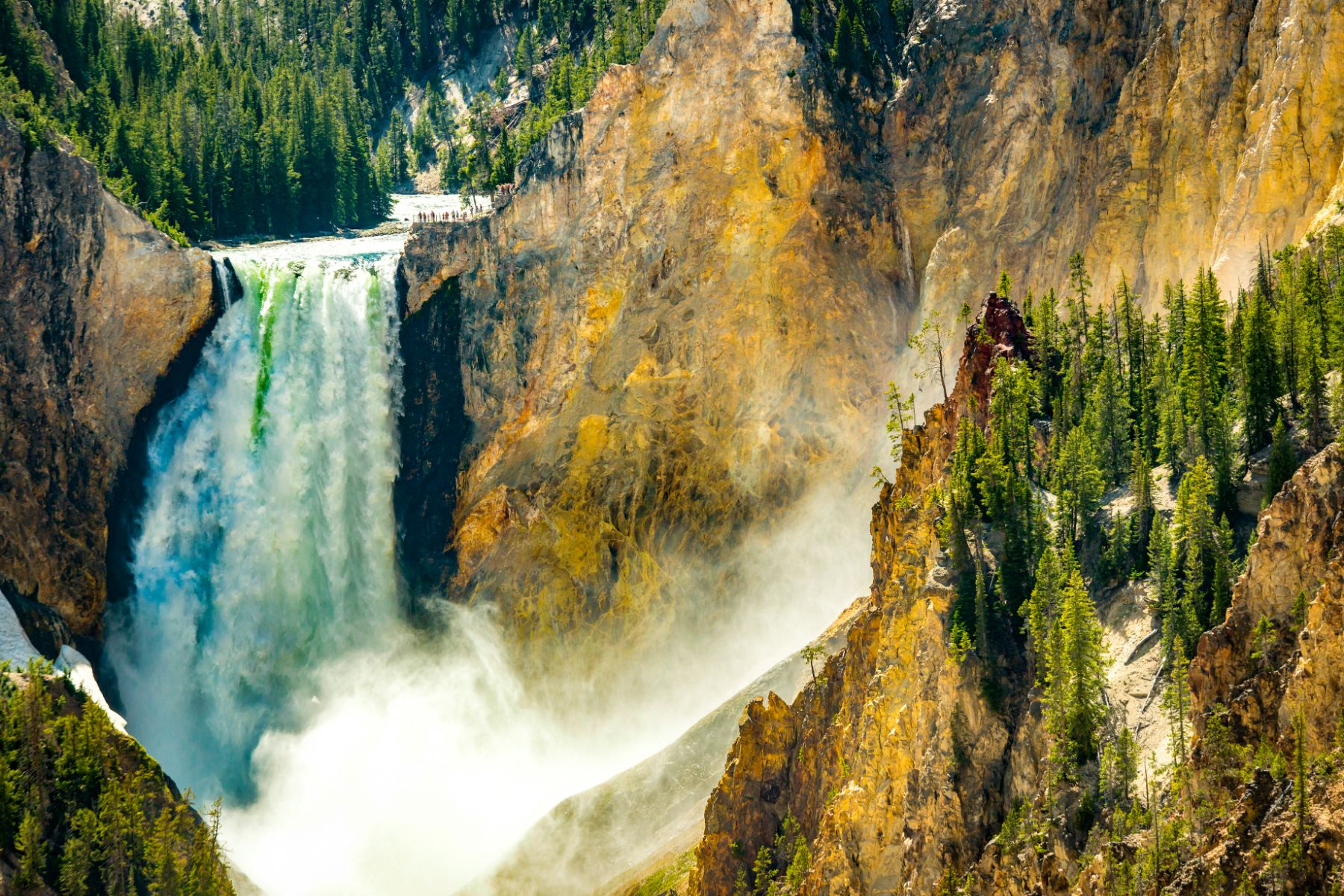 A waterfall near Lone Mountain Ranch in Montana