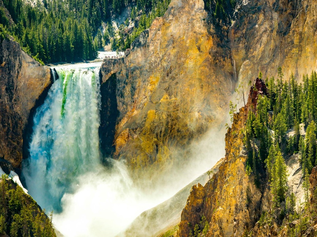 A waterfall near Lone Mountain Ranch in Montana