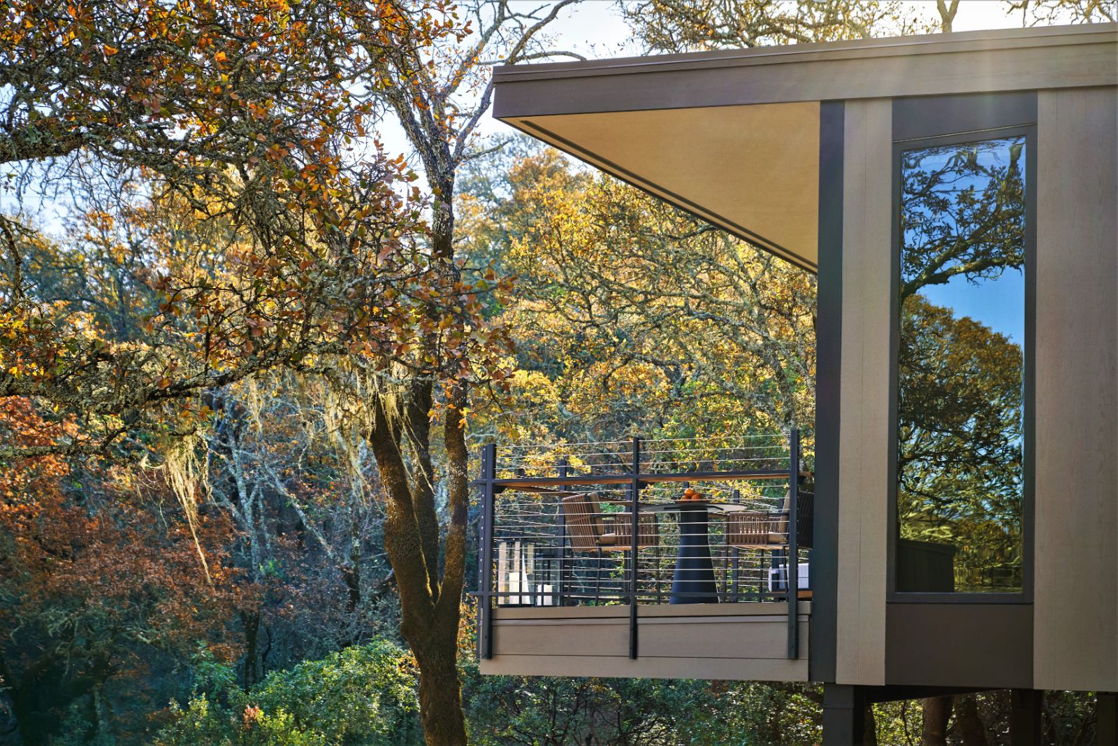 Exterior view of a guest suite terrace at Montage Healdsburg in Sonoma, California