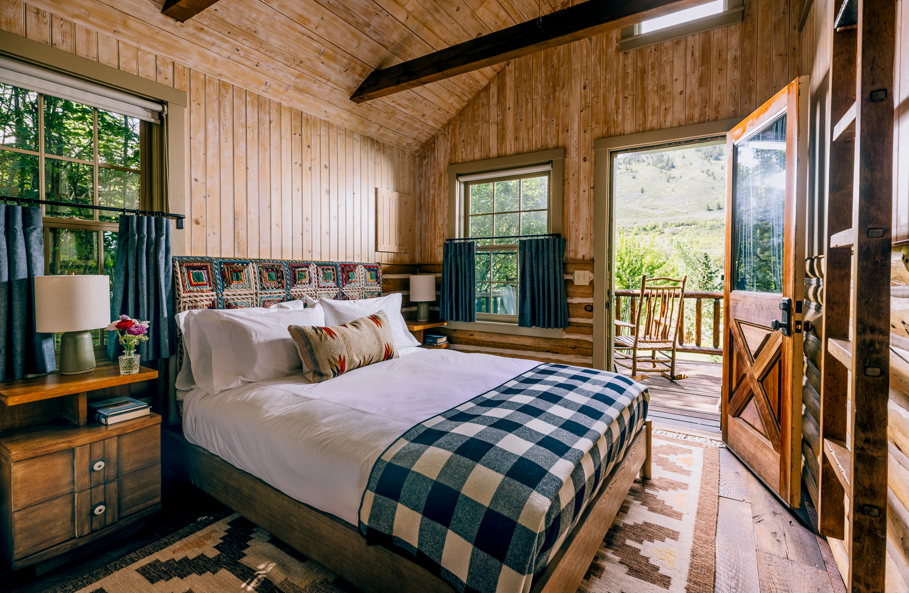 Guest bedroom at Smith Fork Ranch in Colorado