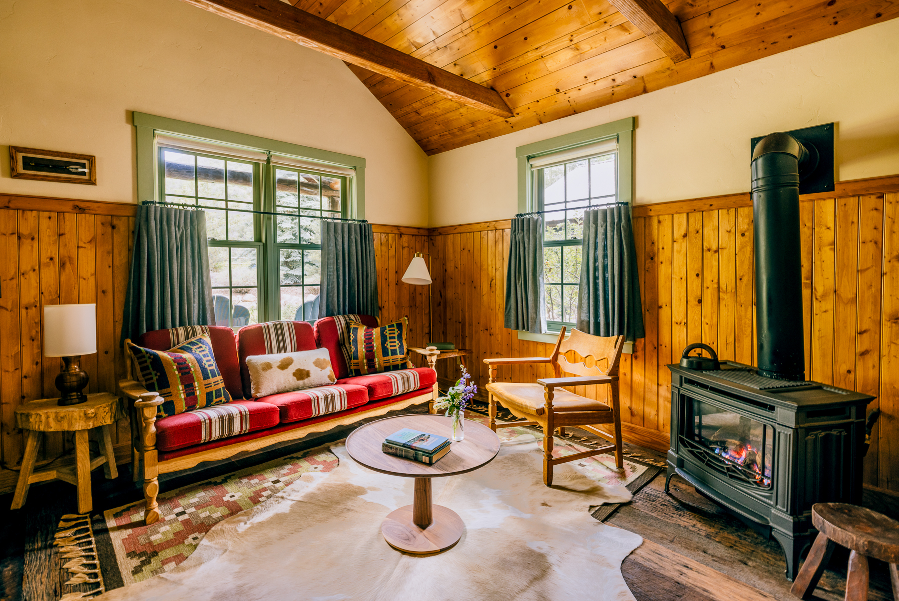 Living room at Smith Fork Ranch in Colorado