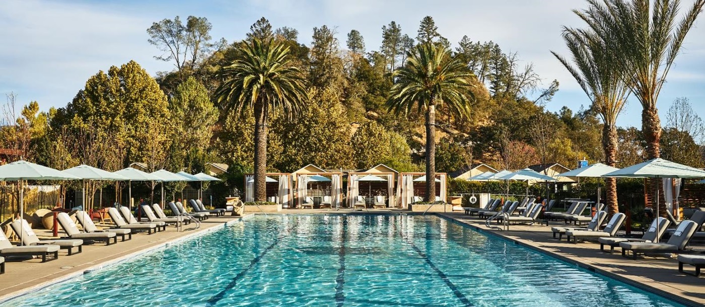 Pool at Solage Resort and Spa in Calistoga, California, USA