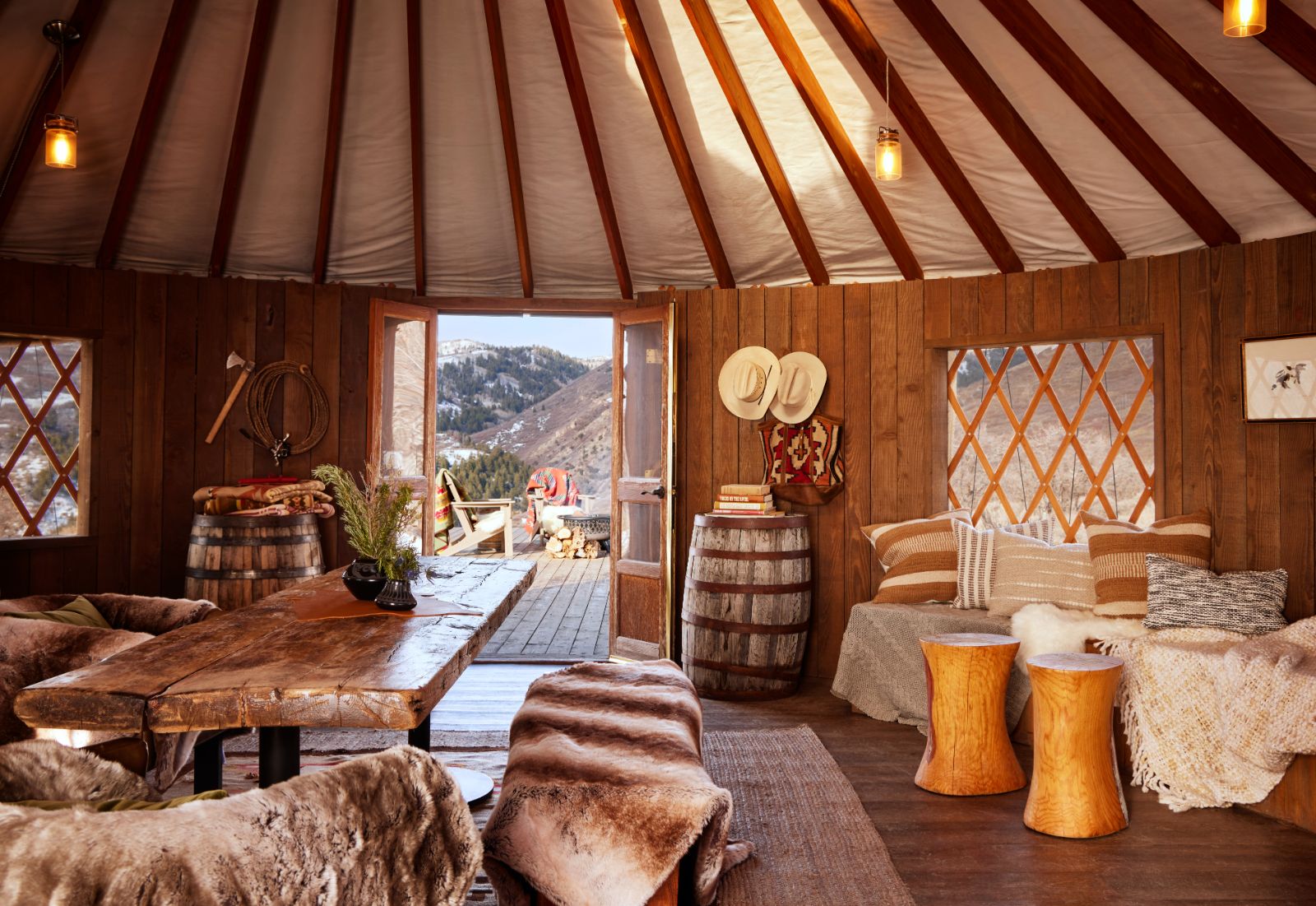 Yurt at luxury lodge The Lodge at Blue Sky