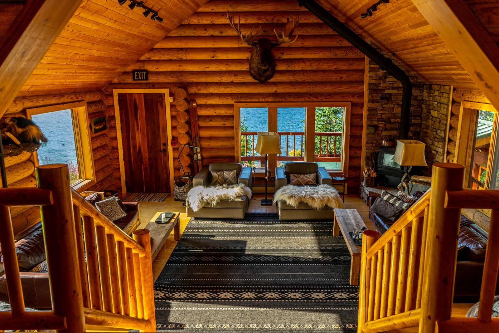 Luxury cabin at Tordrillo Mountain Lodge Alaska