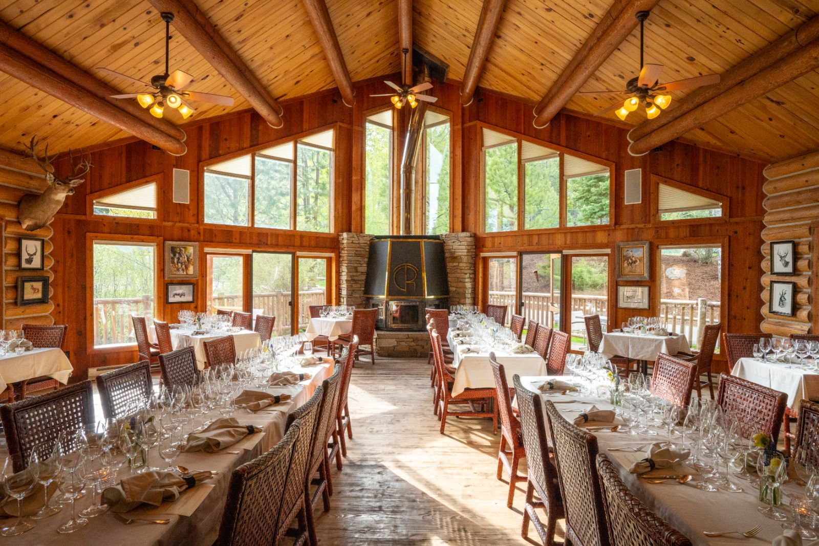 Chappel Twine dining area at Triple Creek Ranch in Montana, USA