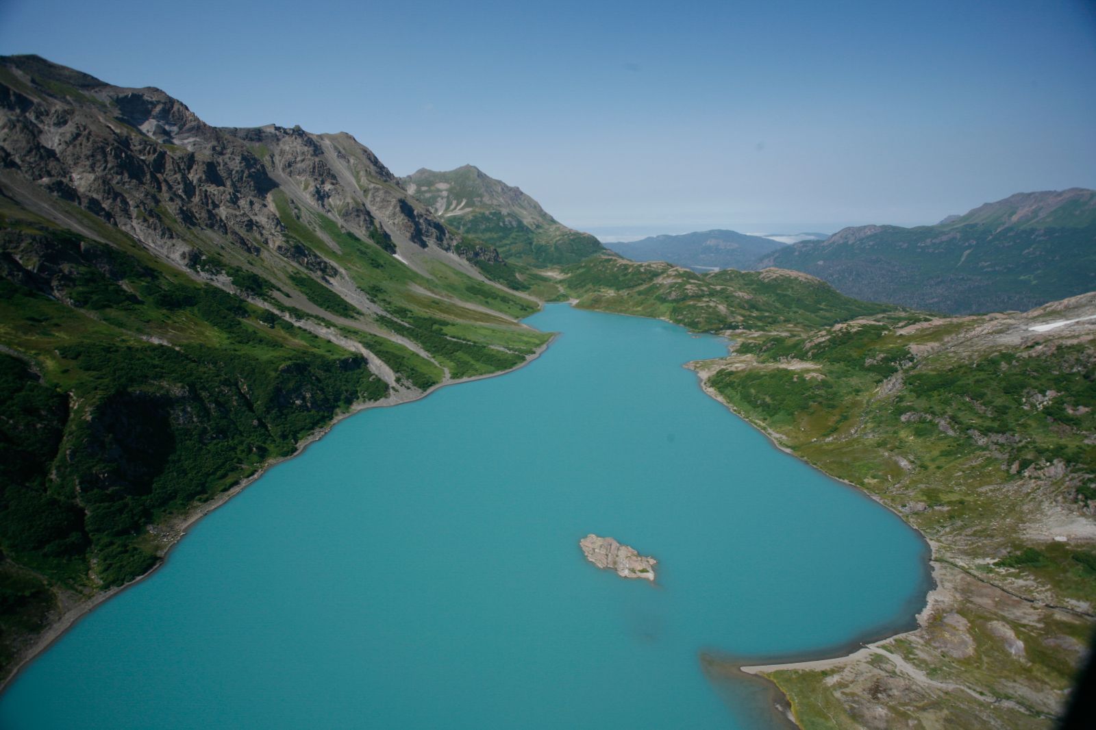 Tutka Bay sea and surrounding wilderness in Alaska, USA