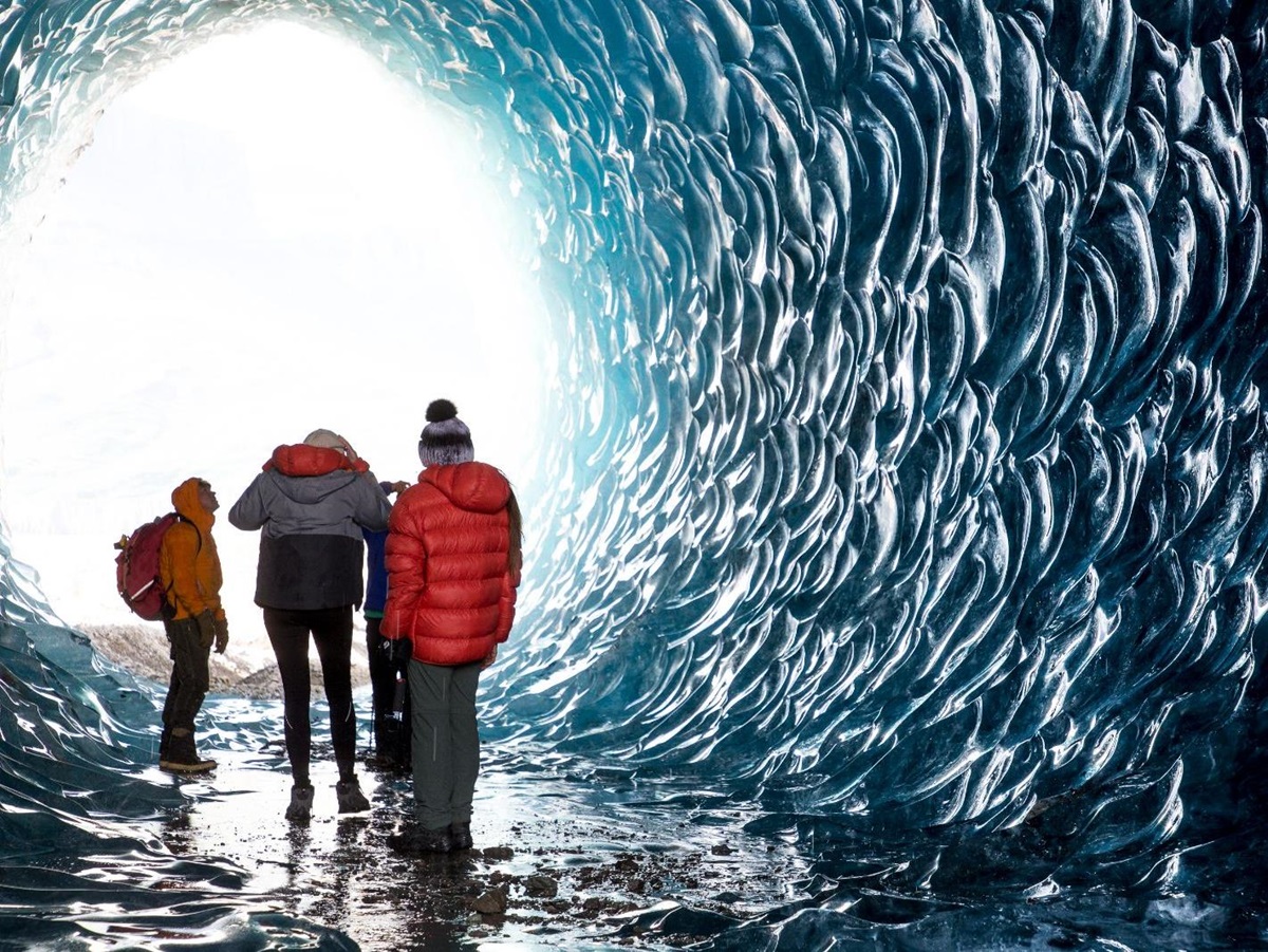 Glacial cave near Ulitma Thule Lodge in Alaska's Wrangell-St Elias. National Park