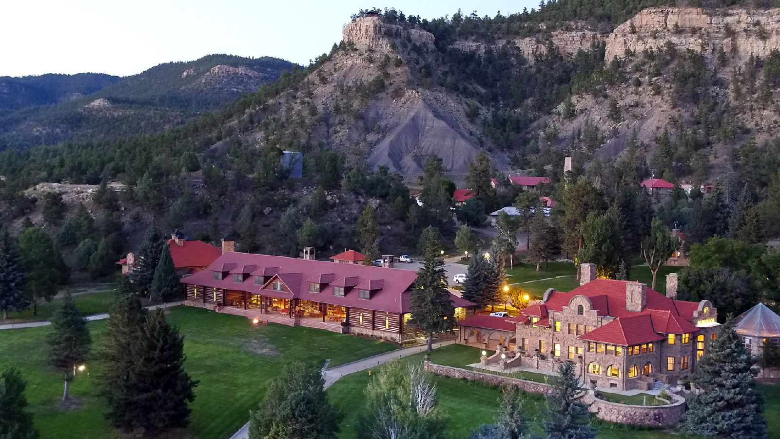 Aerial view of Ted Turner's Vermejo reserve in New Mexico USA