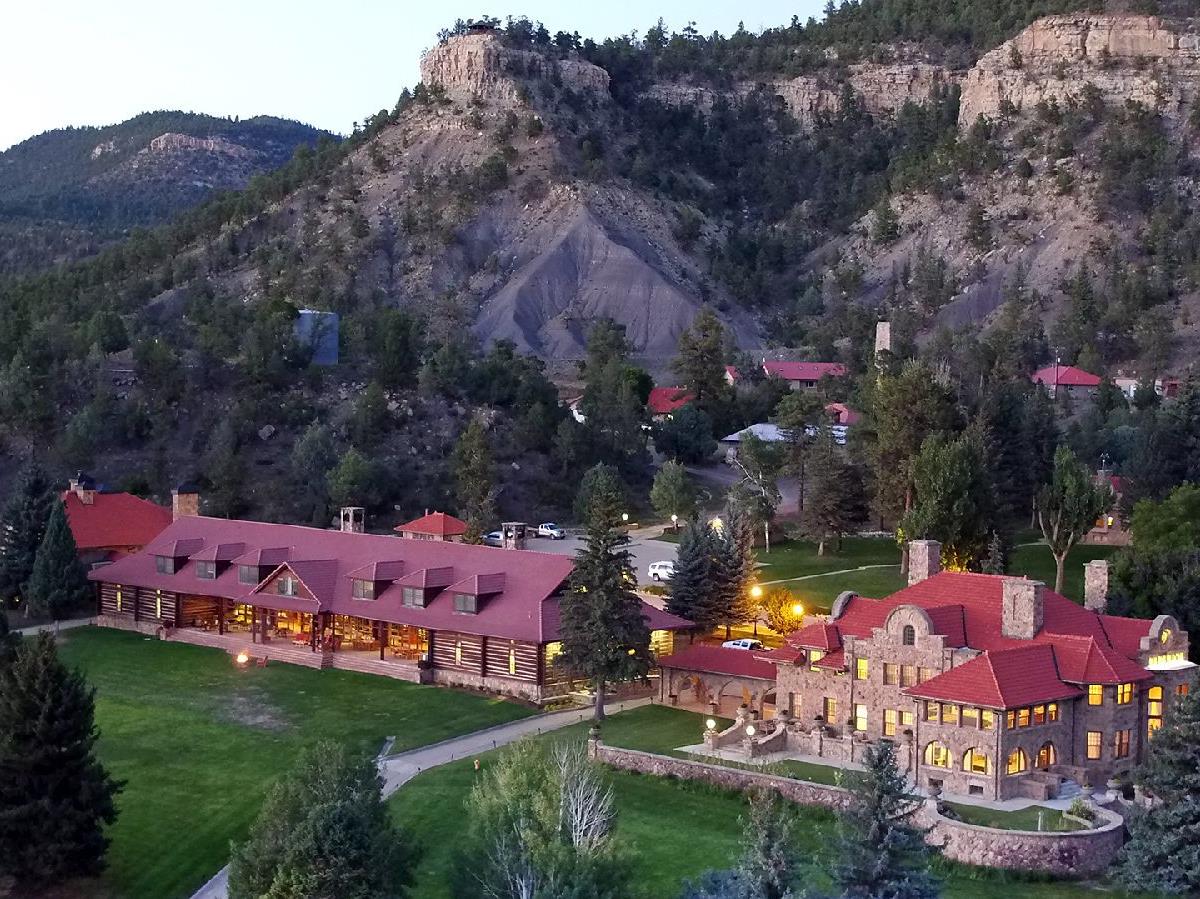 Aerial view of Ted Turner's Vermejo reserve in New Mexico USA