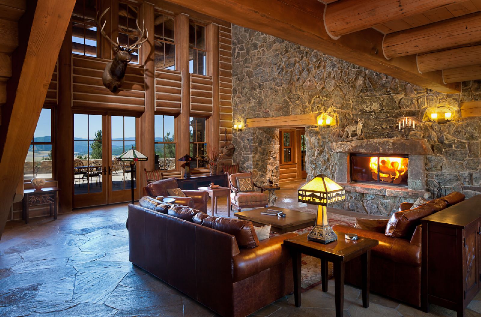 Costilla Fishing Lodge at Ted Turner's Vermejo reserve in New Mexico USA
