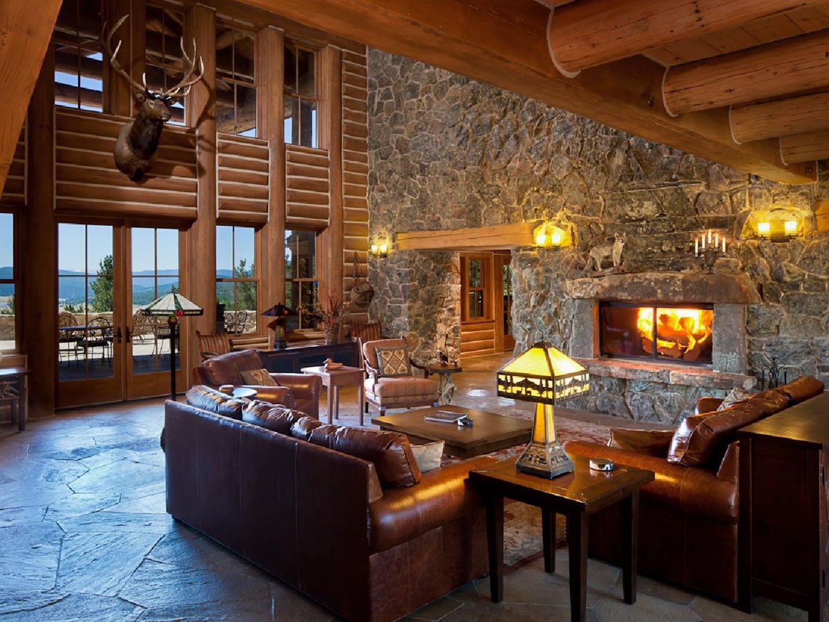 Costilla Fishing Lodge at Ted Turner's Vermejo reserve in New Mexico USA