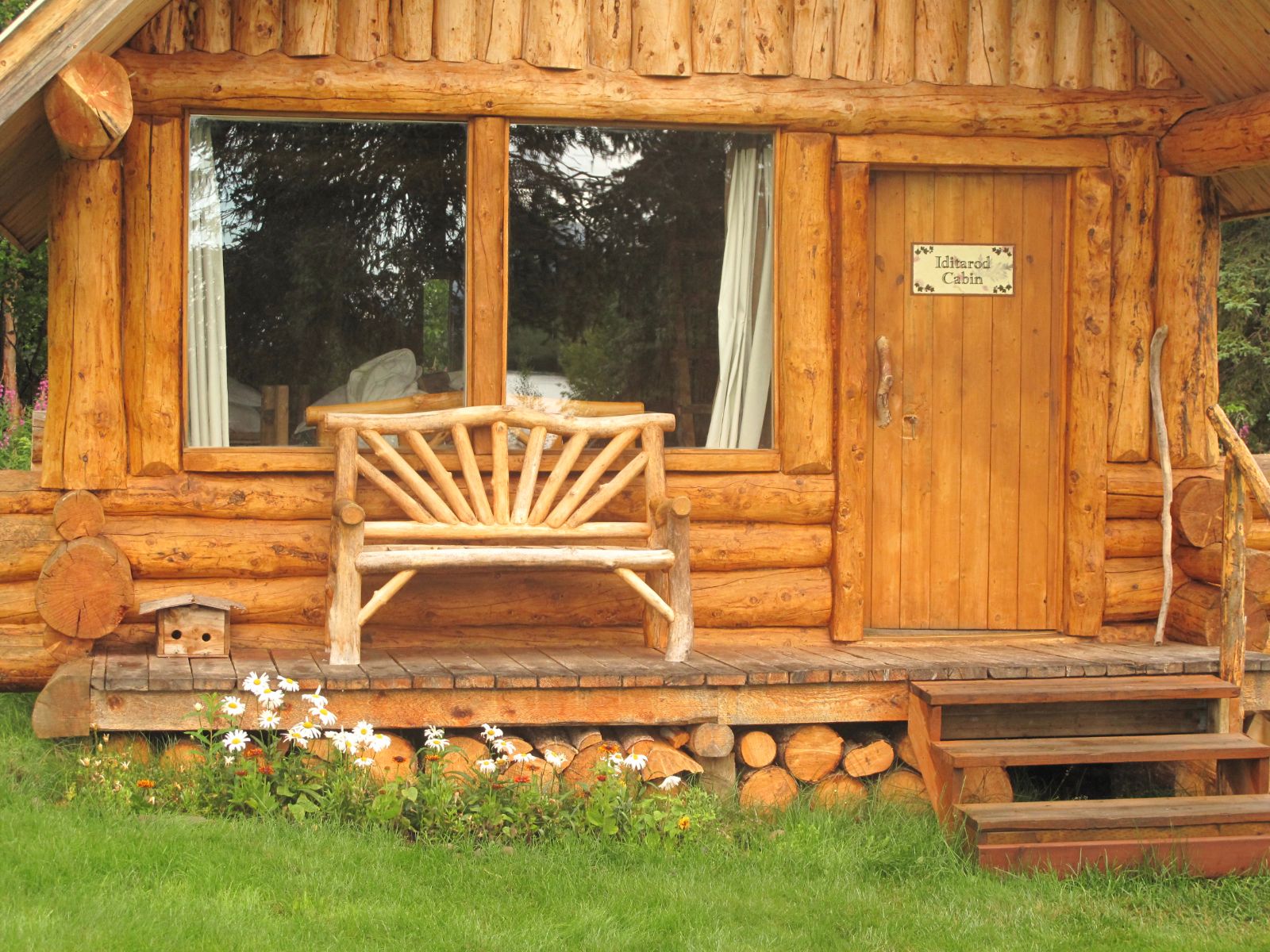 Iditarod Cabin exterior on the grounds of Winterlake Lodge in Alaska, USA
